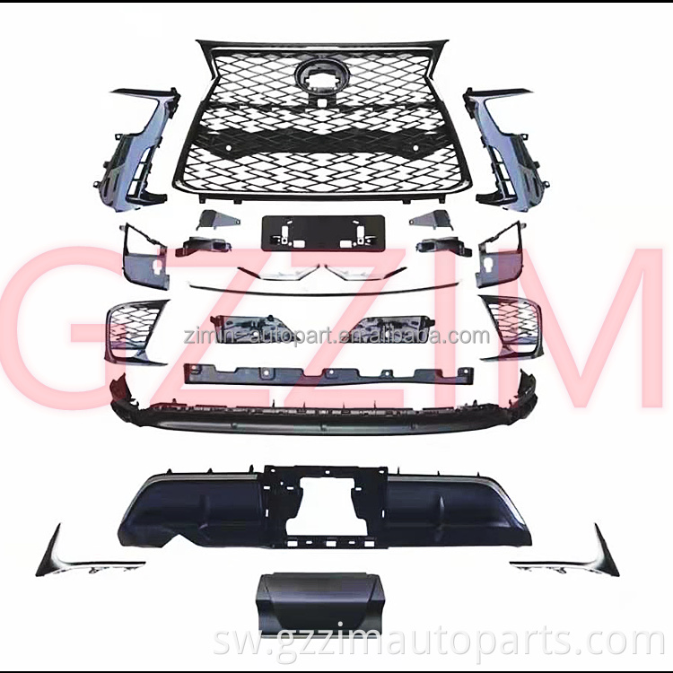 PP mbele bumper grille mwili kit kuboresha sehemu kwa LX600